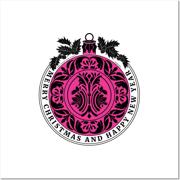 Pink Christmas Ornament. Wall Art by vjvgraphiks